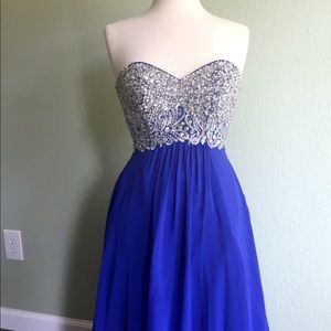 Royal Blue Formal Prom Dress Size 2 (1.8)